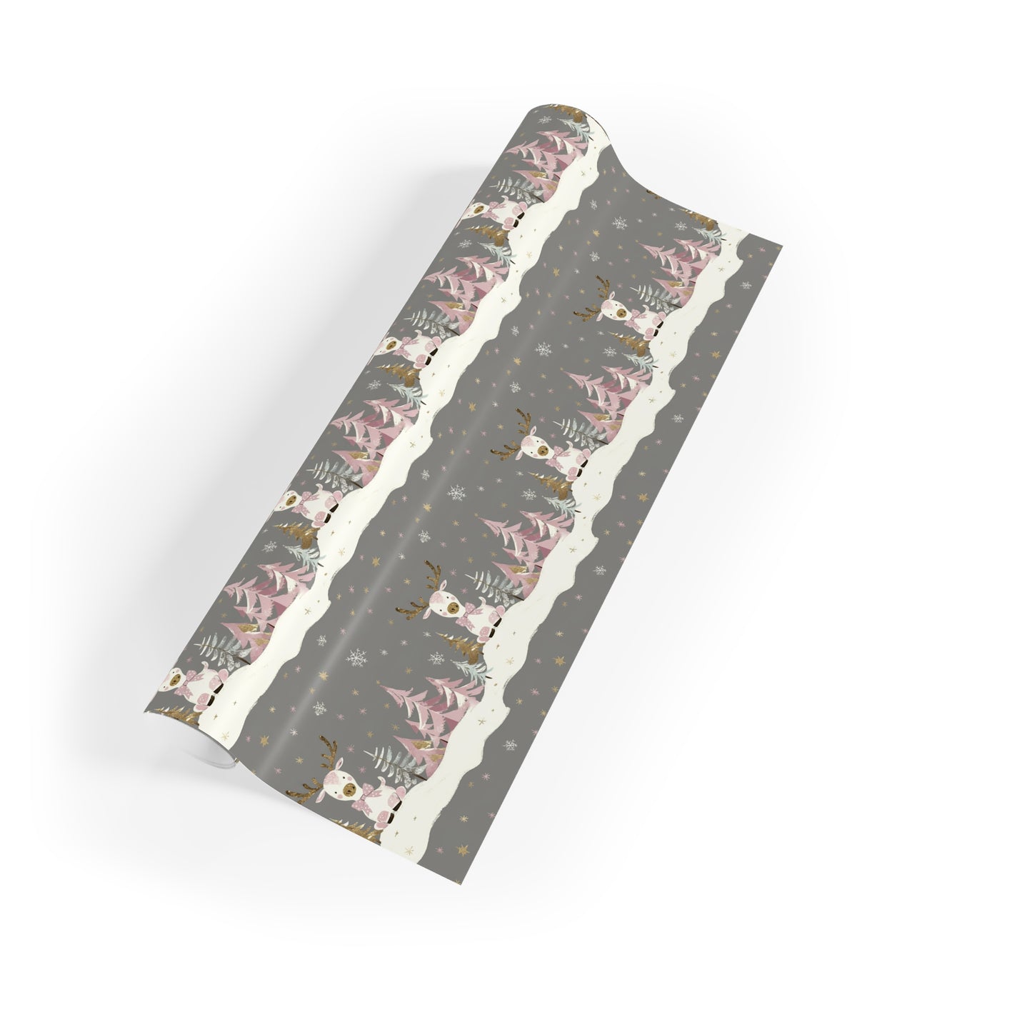 Vampire Art Retro Luxe Eco-Friendly Gift Wrapping Paper Roll (1 pc) - Reindeer - Made in the UK