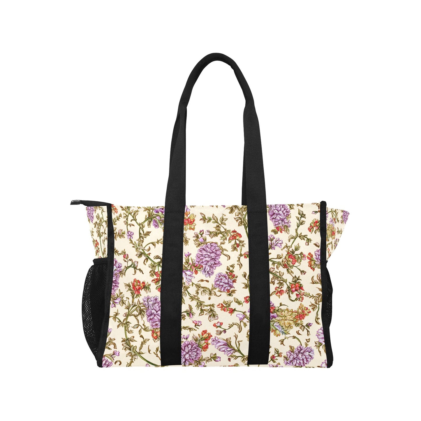 Vampire Art Retro Large Multi-pocket Beach Bag - Lilac