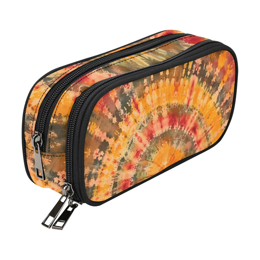 Vampire Art Studio Caddy: Deluxe Pencil Pouch - Solaris Boho Hippie Tie Dye