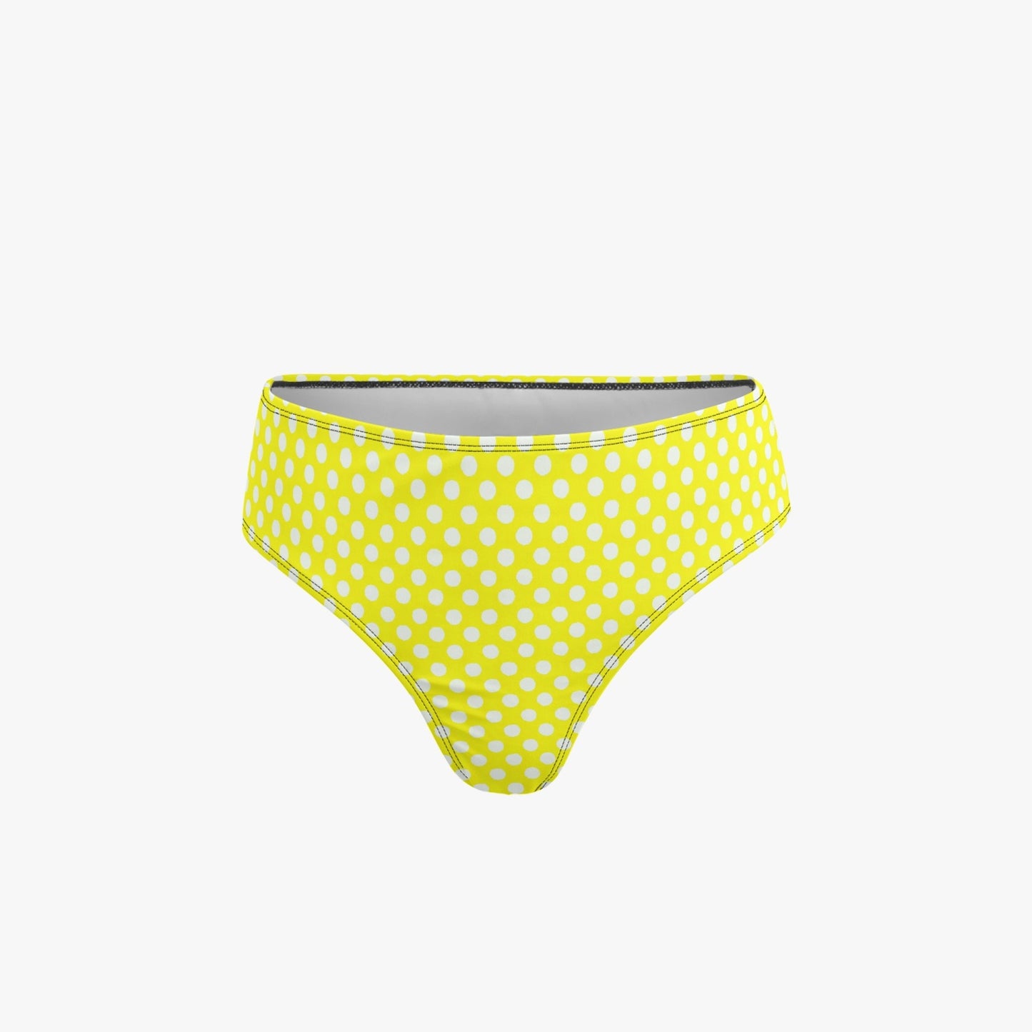 Vampire Art Retro Halter Two-Piece Tankini Swimsuit - Cottagecore Yellow Polka Dot