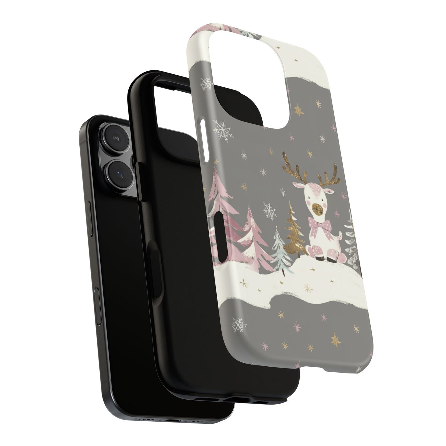 Vampire Art Vintage and Edgy iPhone 16 Tough Case - Christmas Reindeer