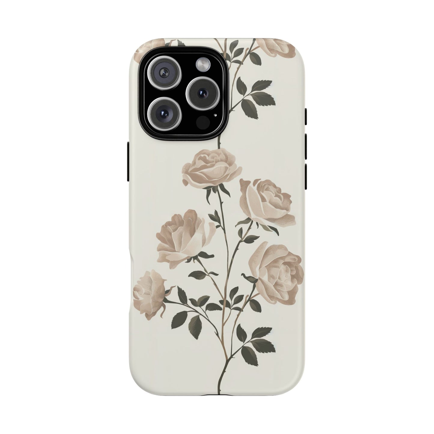 Vampire Art Vintage and Edgy iPhone 16 Tough Case - Retro White Roses