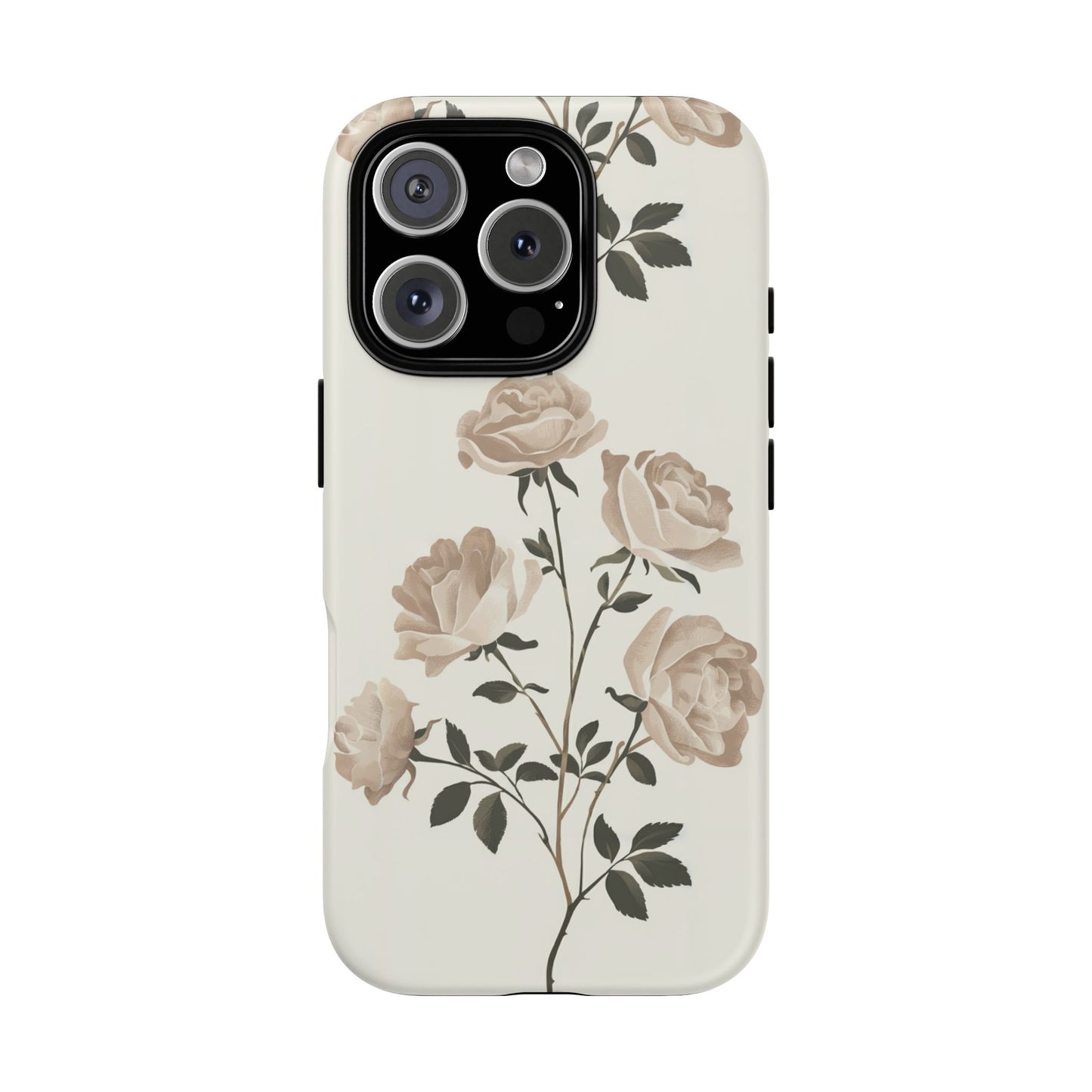 Vampire Art Vintage and Edgy iPhone 16 Tough Case - Retro White Roses