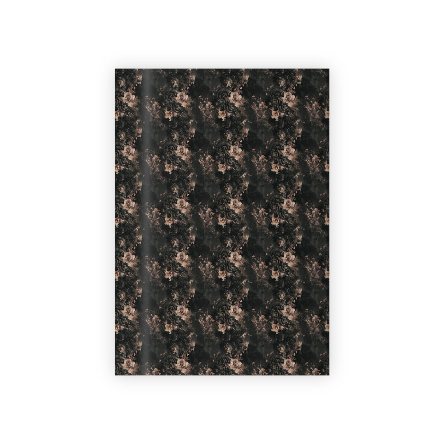 Vampire Art Retro Luxe Eco-Friendly Gift Wrapping Paper Roll (1 pc) - Grunge Lace and Roses - Made in the UK