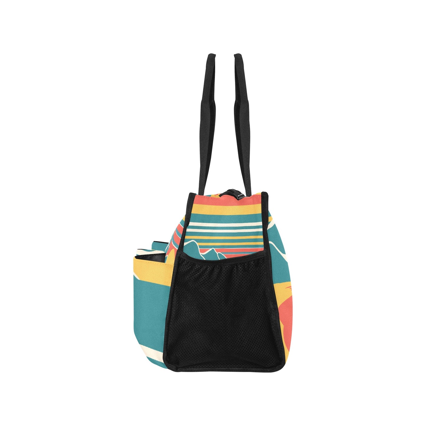 Vampire Art Retro Large Multi-pocket Beach Bag - Malibu in Vintage Colours