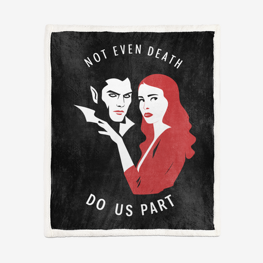 Vampire Art Not Even Death Do Us Apart Wedding Gift Super Soft Plush Blanket