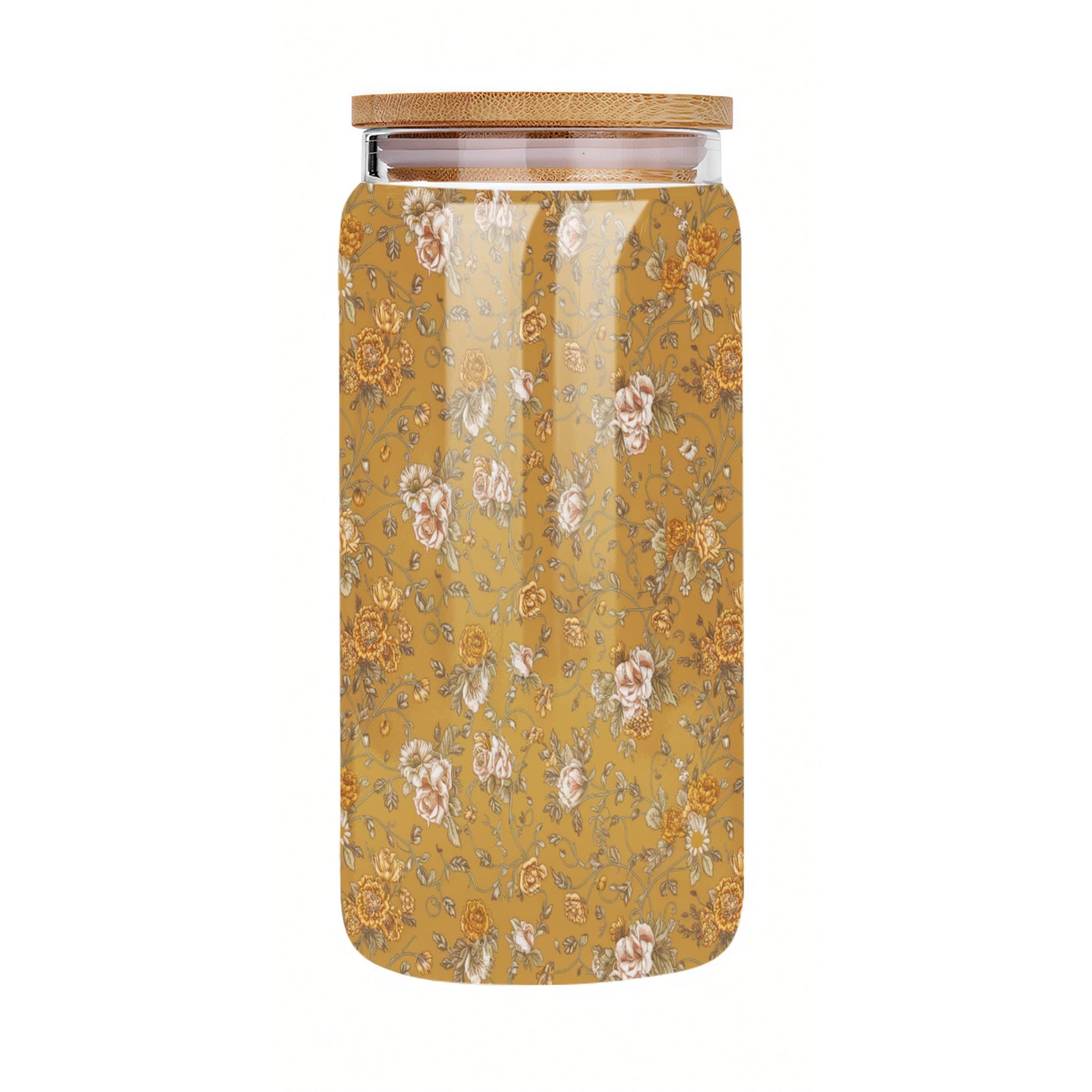 Vampire Art Kitchen Decor Retro Canister - Retro Floral Khaki