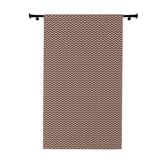 Vampire Art Retro Sixties Brown Mod-Style Window Curtains (1 Piece  Rod Pocket)