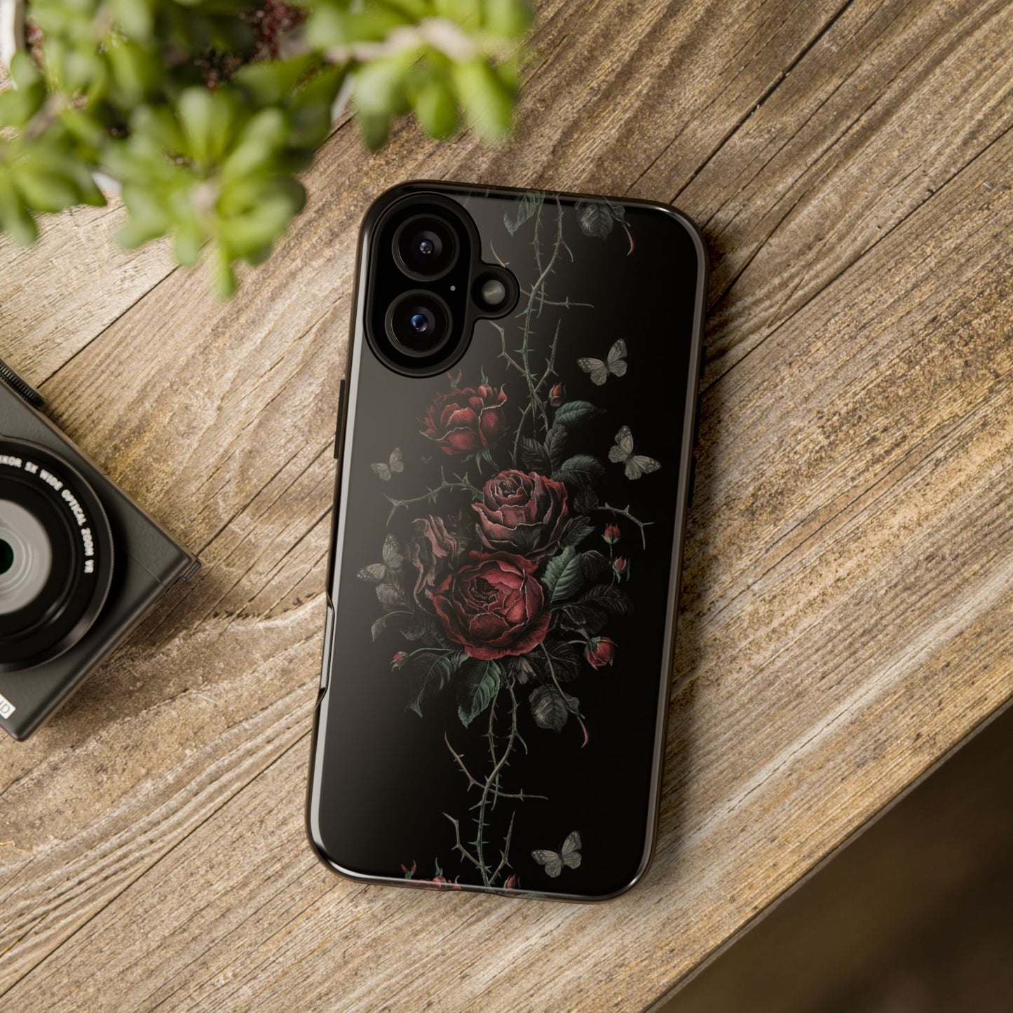 Vampire Art Vintage and Edgy iPhone 16 Tough Case - Goth Roses