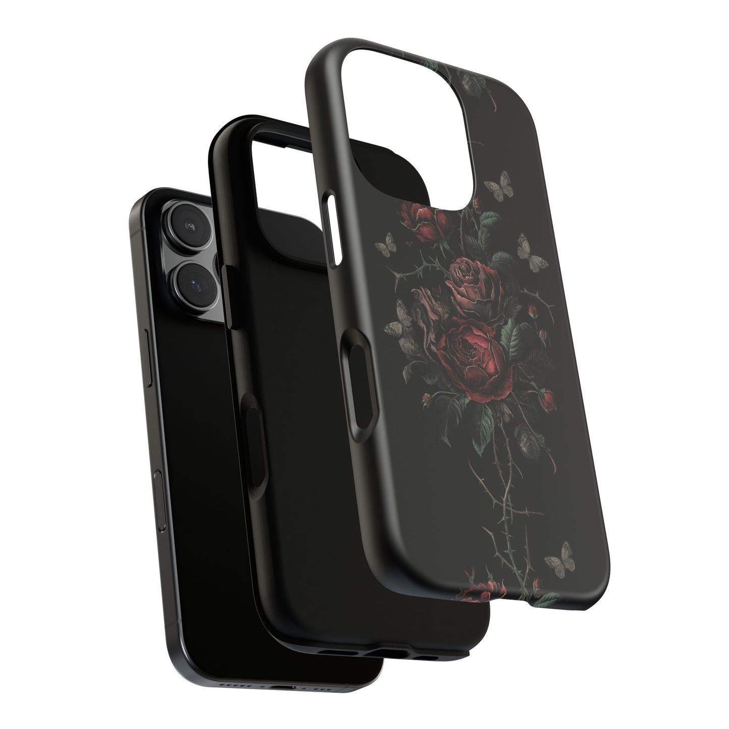 Vampire Art Vintage and Edgy iPhone 16 Tough Case - Goth Roses