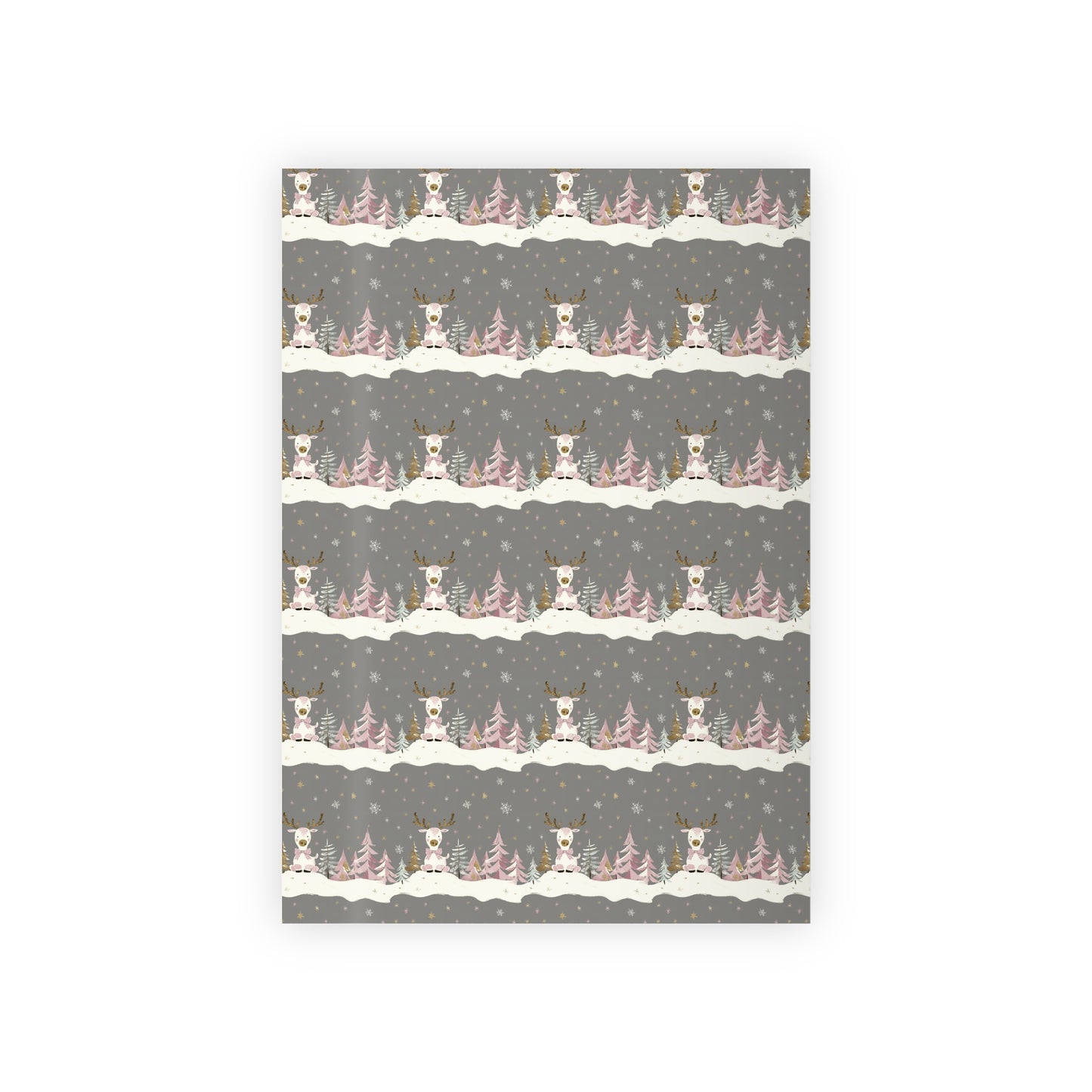 Vampire Art Retro Luxe Eco-Friendly Gift Wrapping Paper Roll (1 pc) - Reindeer - Made in the UK