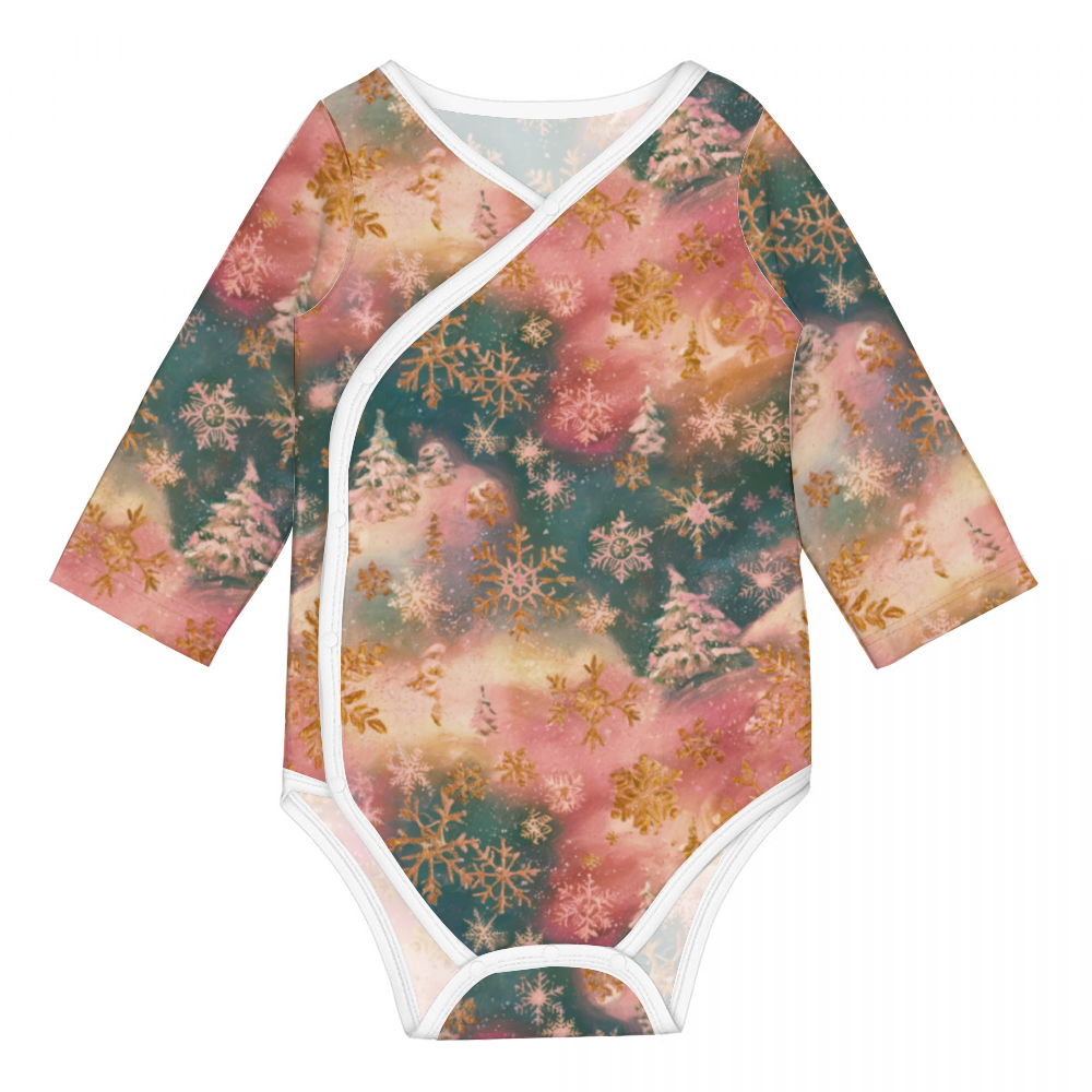 Vampire Art Retro Baby Cotton One-Piece - Christmas Snowflakes