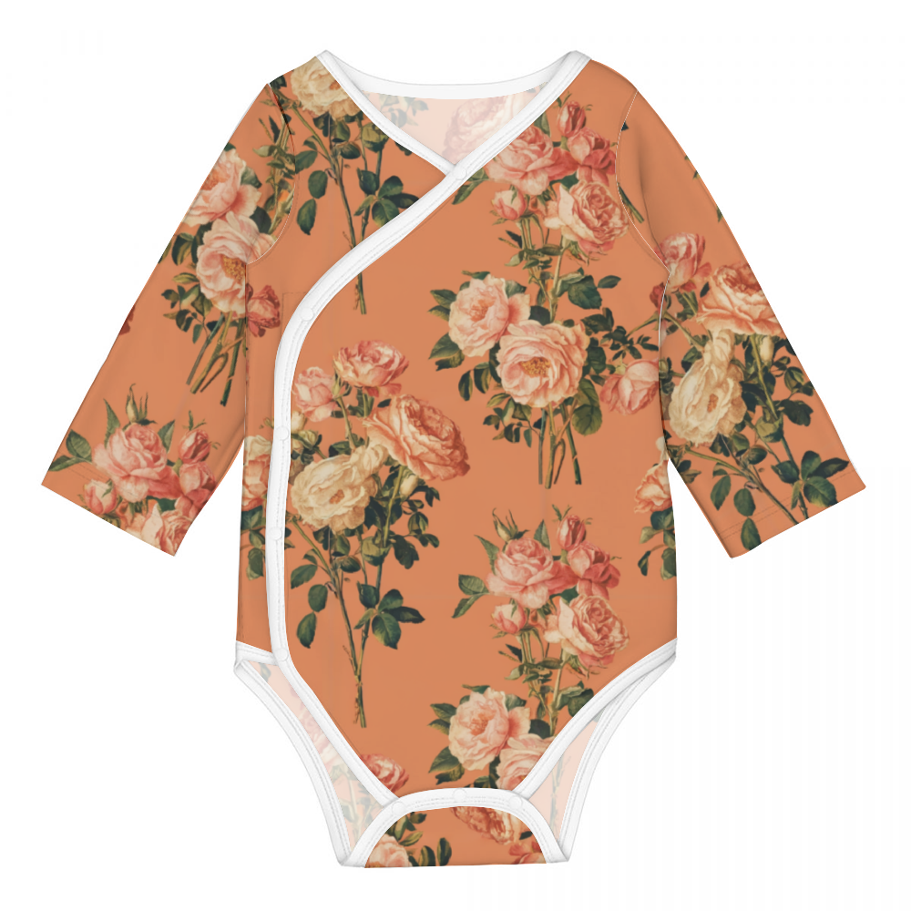 Vampire Art Retro Baby Cotton One-Piece - Vintage Roses