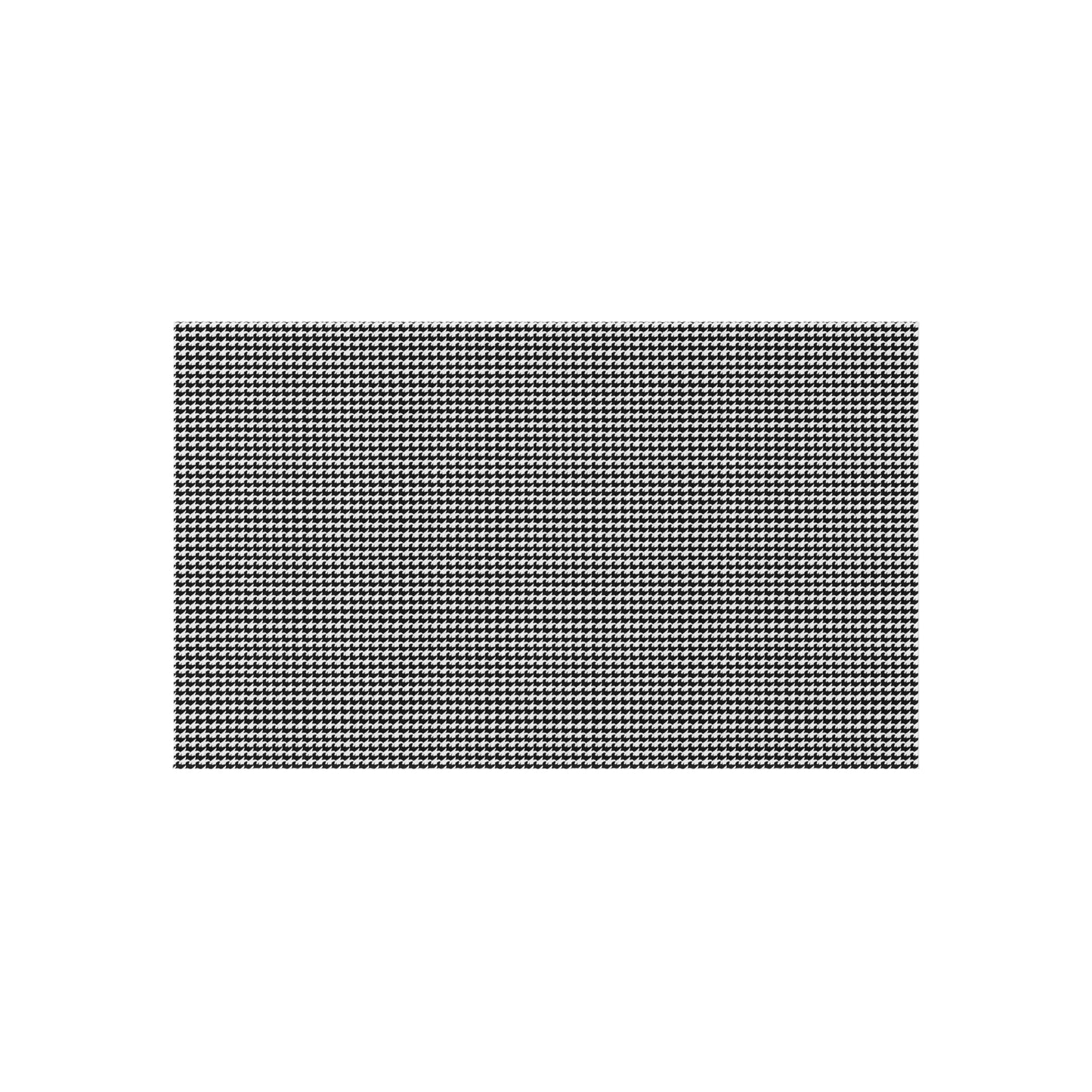 Vampire Art Preppy Grunge Houndstooth Pattern in Black and White Outdoor Rug / up to 365 cm (144'')