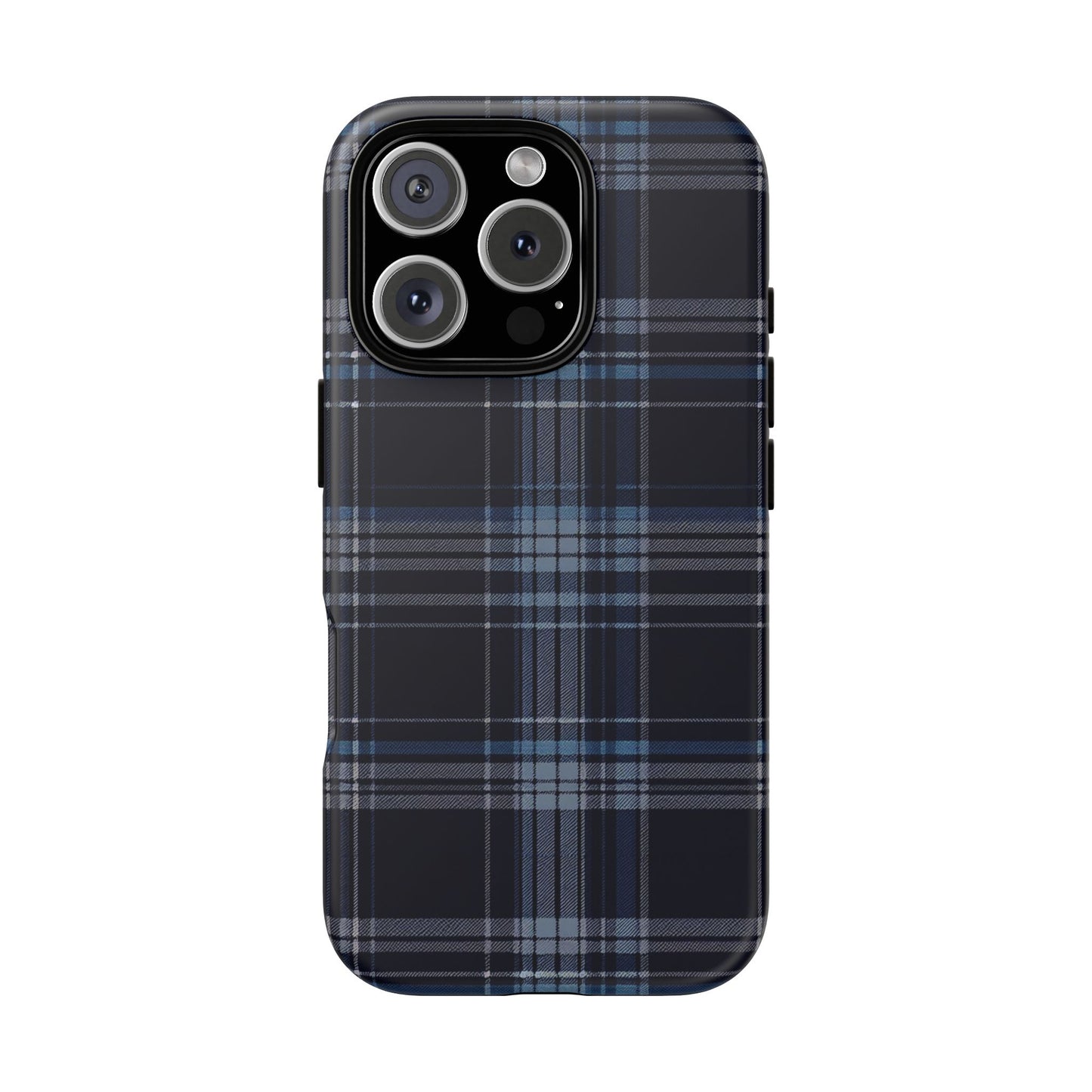 Vampire Art Vintage and Edgy iPhone 16 Tough Case - Blue Tartan