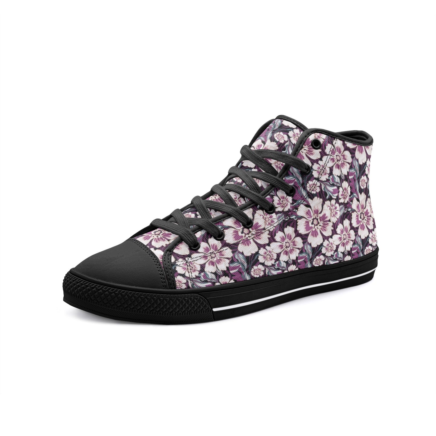 Vampire Art Whimsigoth Unisex High Top Canvas Shoes - Retro Surfy - Available in Black or White