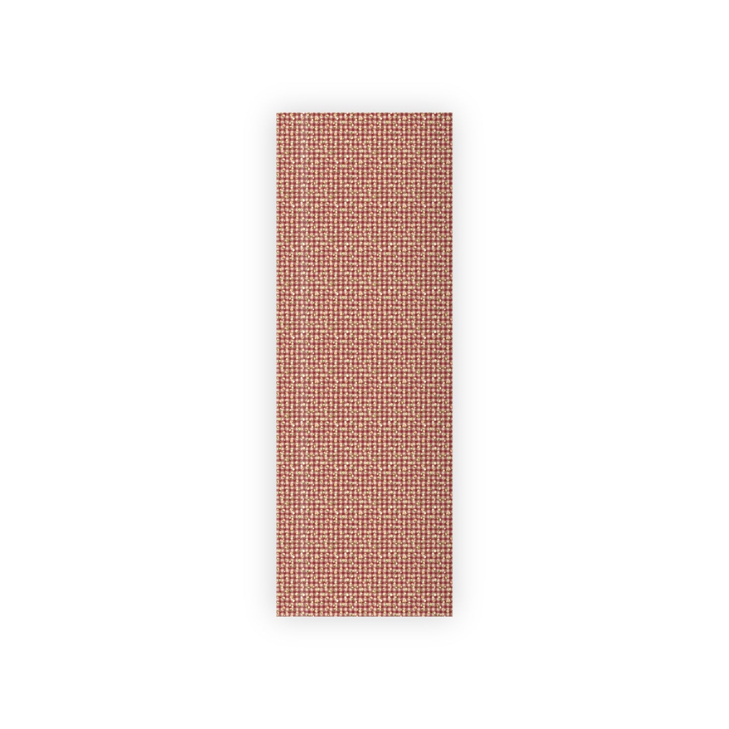 Vampire Art Retro Luxe Eco-Friendly Gift Wrapping Paper Roll (1 pc) - Cottagecore Red Floral Gingham - Made in the UK