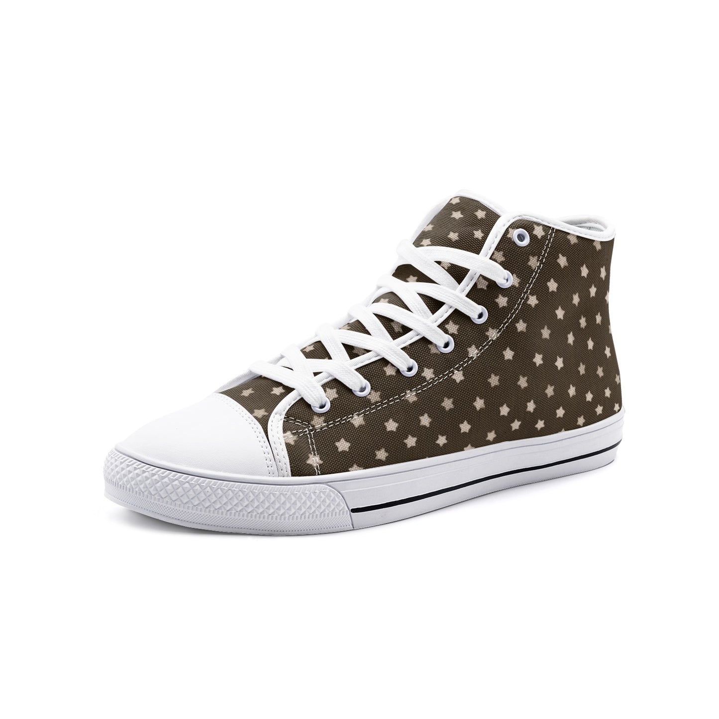 Vampire Art Whimsigoth Unisex High Top Canvas Shoes - Stars - Available in Black or White