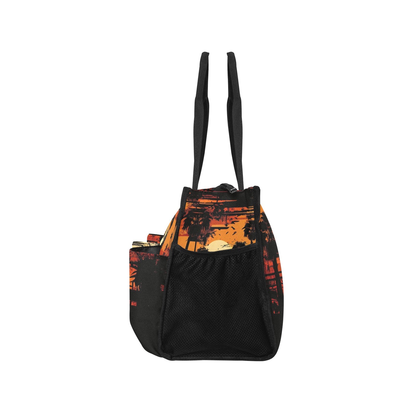 Vampire Art Retro Large Multi-pocket Beach Bag - Grunge Sunset Boulevard