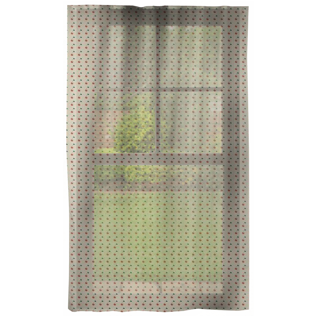 Vampire Art Window Curtain - Vintage Farmhouse Cherries - Sheer or Blackout - Single or Double Panel