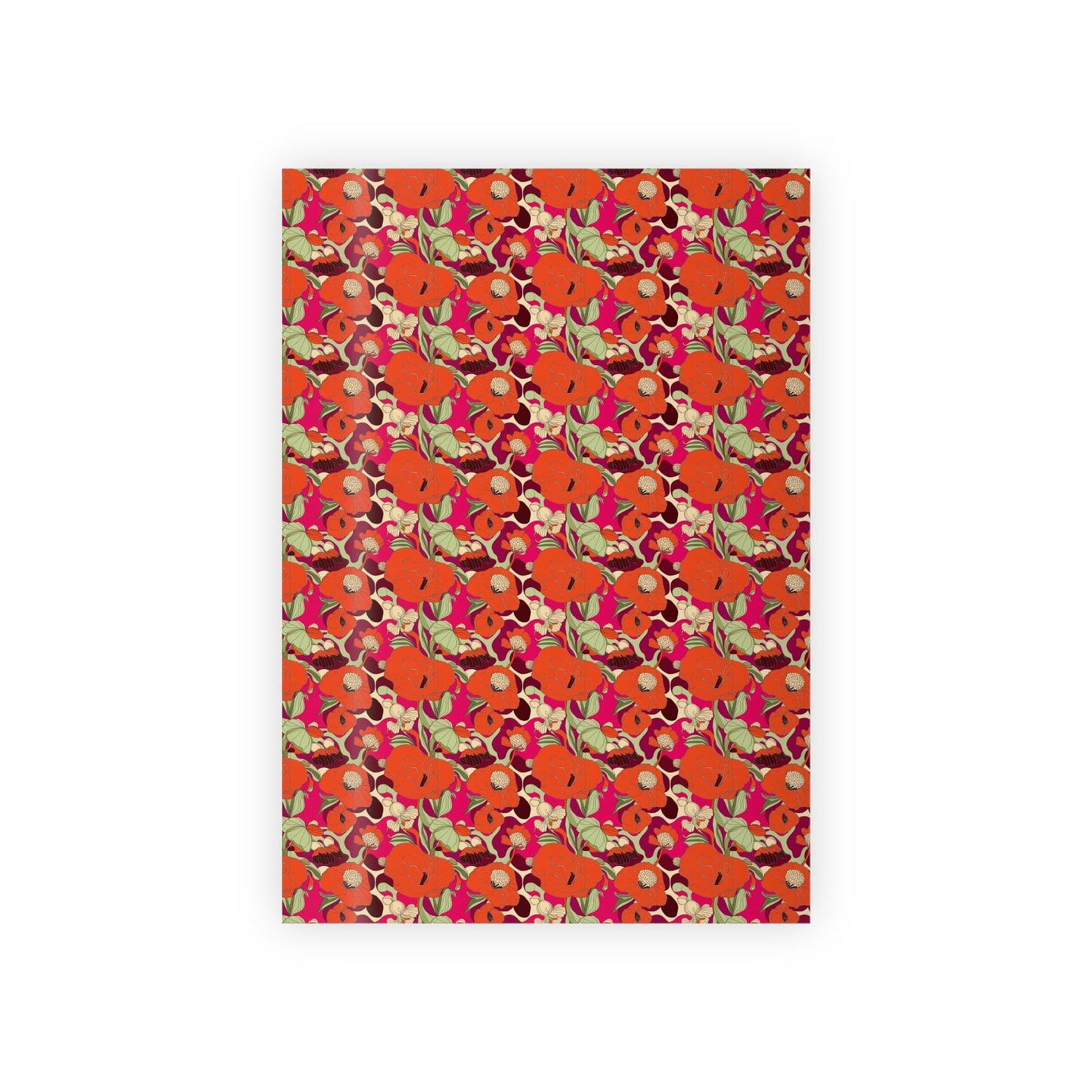 Vampire Art Retro Luxe Eco-Friendly Gift Wrapping Paper Roll (1 pc) - Sixties Flowers - Made in the UK