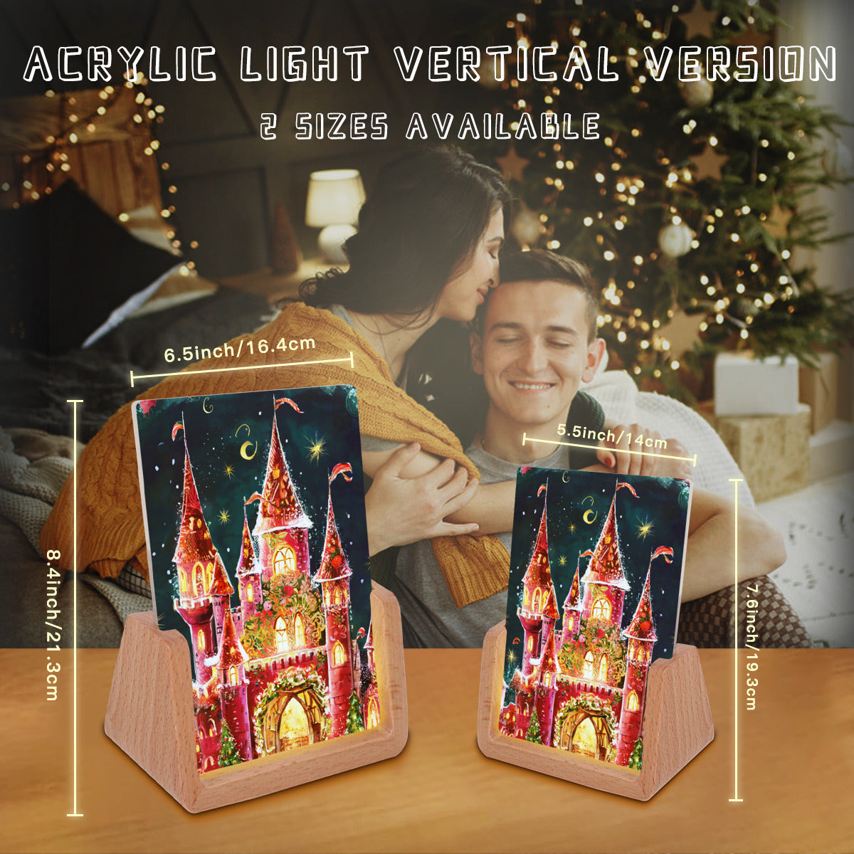 Vampire Art Magical Christmas Castle Retro Night Light Nursery Decor Gift Kids Room Baby Girl Gift