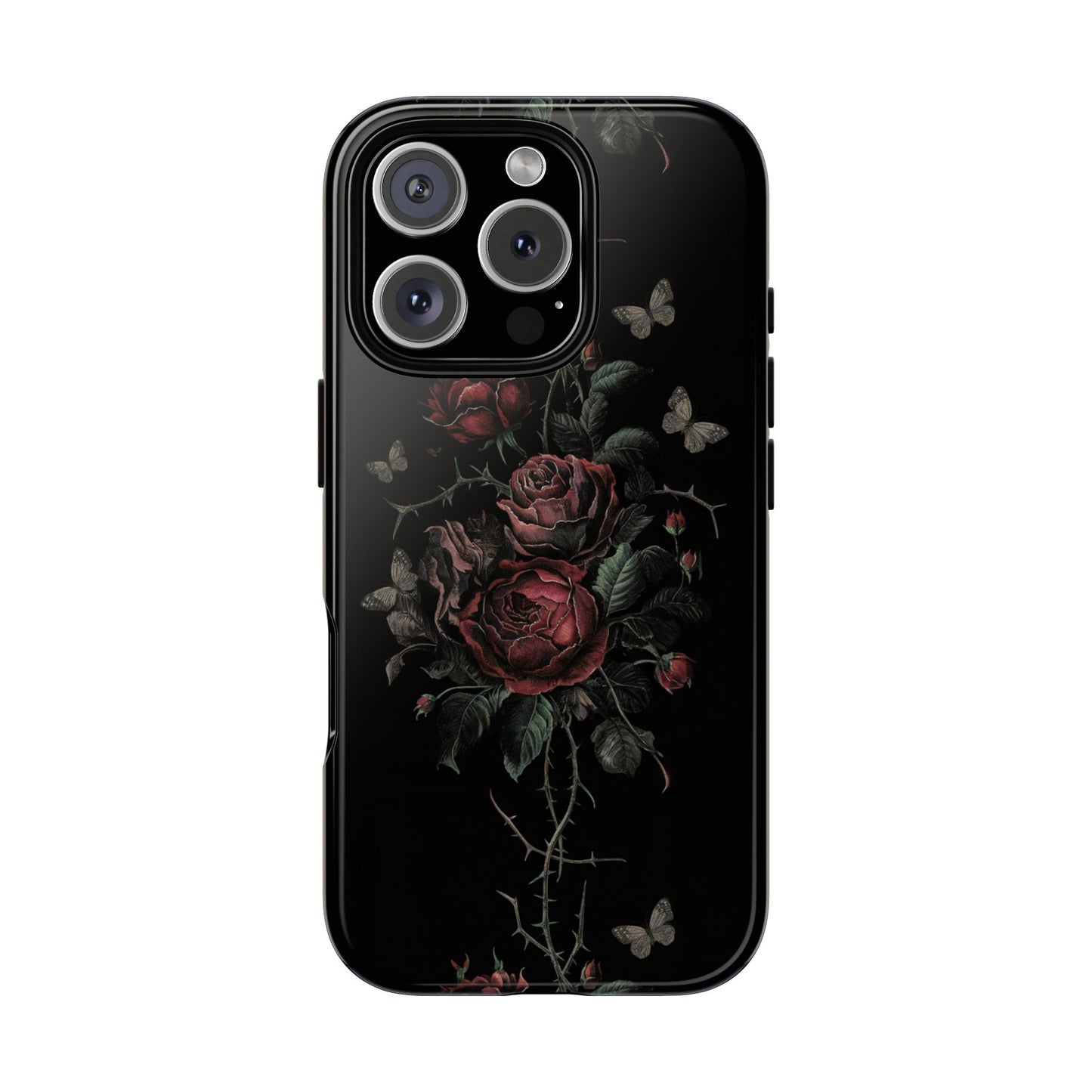 Vampire Art Vintage and Edgy iPhone 16 Tough Case - Goth Roses