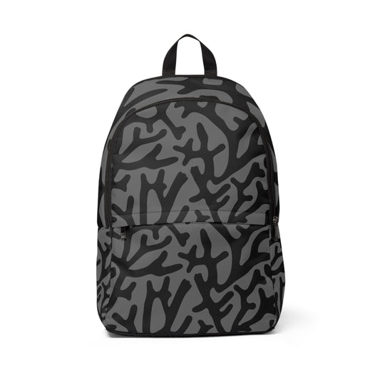 Vampire Art Grunge Goth Emo Black and Charcoal Coral Reef Unisex Fabric Backpack