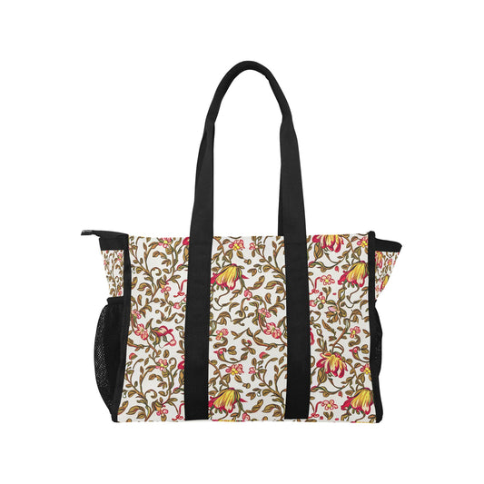 Vampire Art Retro Large Multi-pocket Beach Bag - Honeysuckle