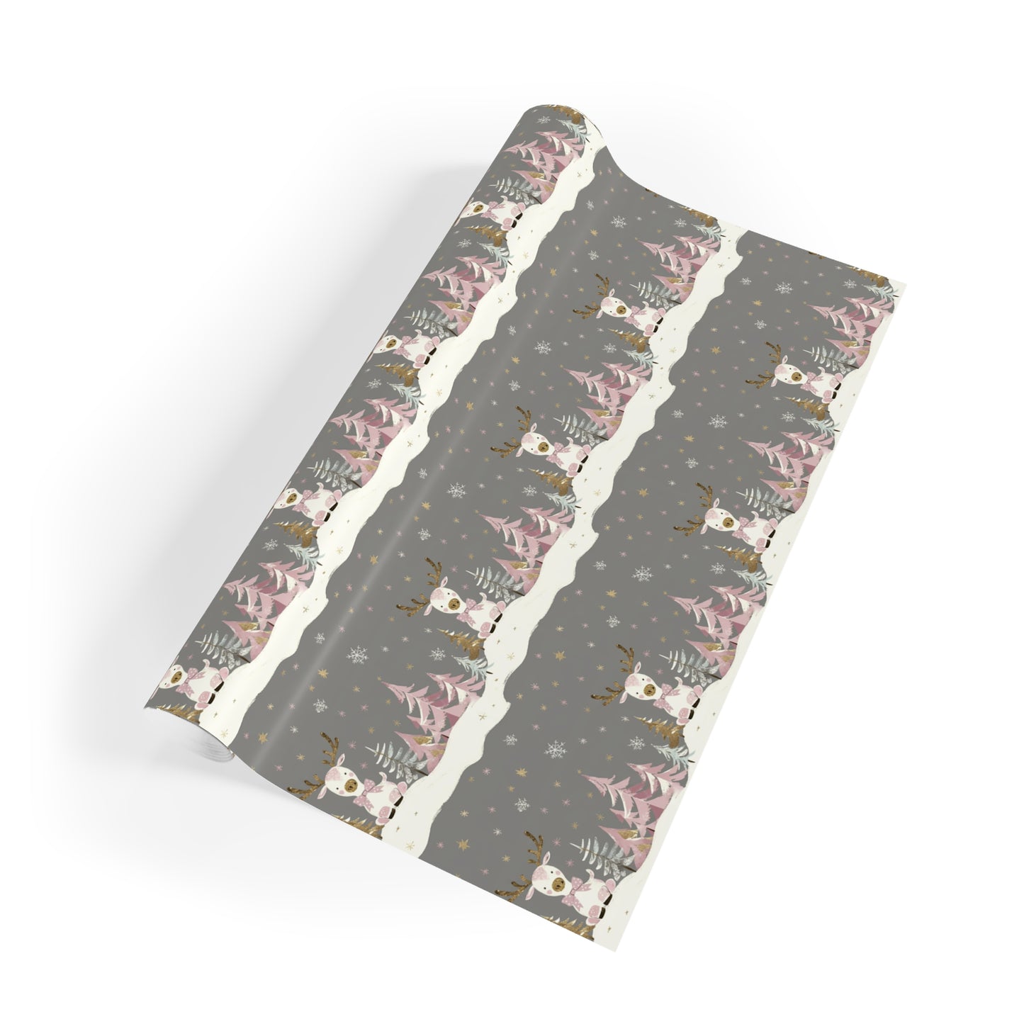 Vampire Art Retro Luxe Eco-Friendly Gift Wrapping Paper Roll (1 pc) - Reindeer - Made in the UK