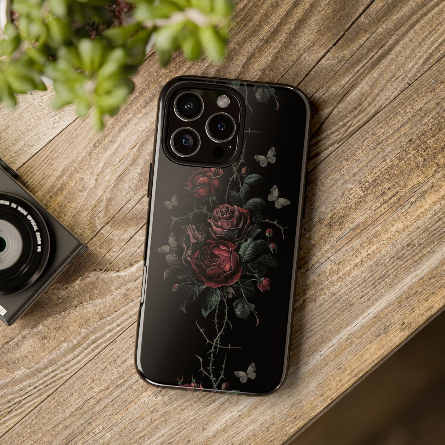 Vampire Art Vintage and Edgy iPhone 16 Tough Case - Goth Roses