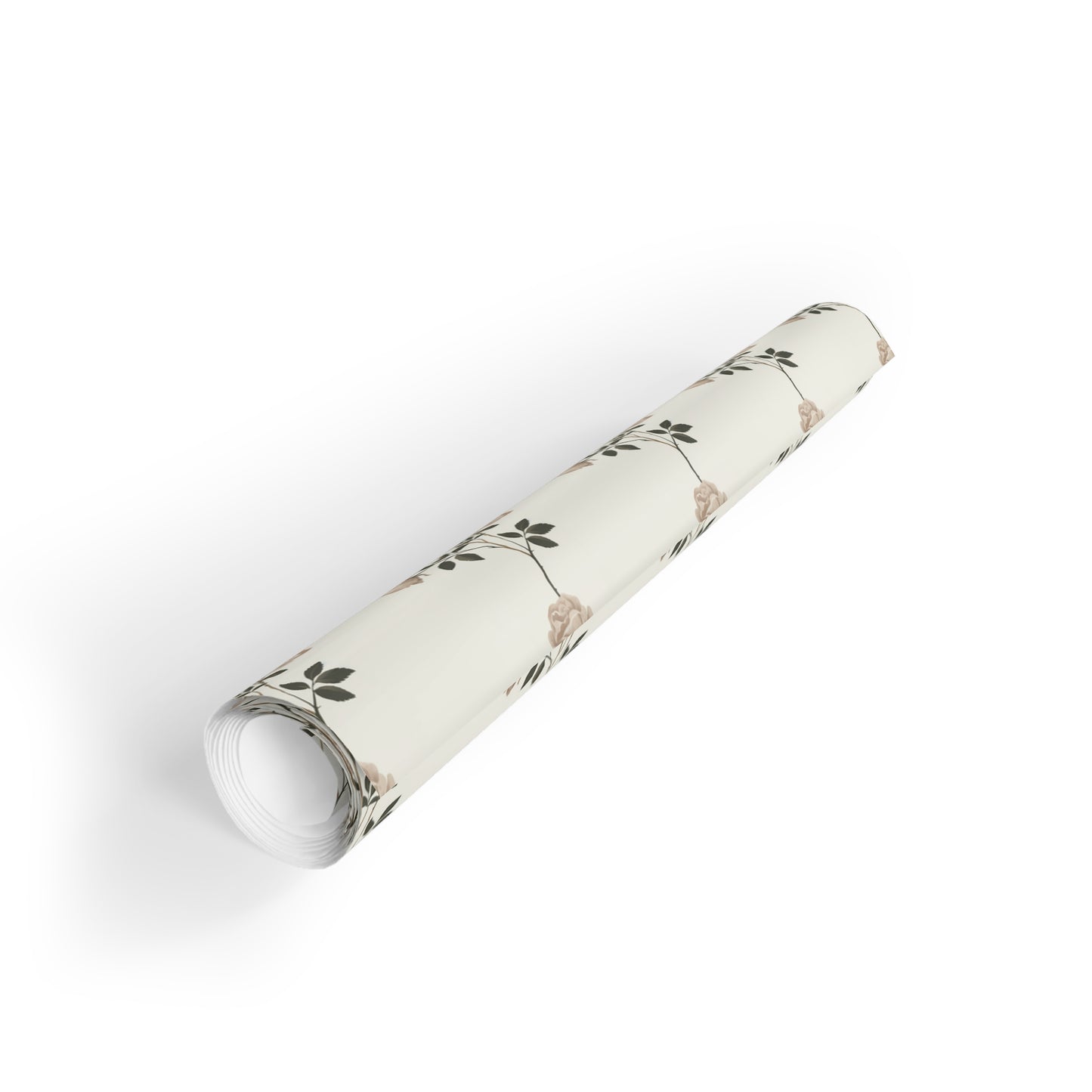 Vampire Art Retro Luxe Eco-Friendly Gift Wrapping Paper Roll (1 pc) - Vintage White Roses - Made in the UK