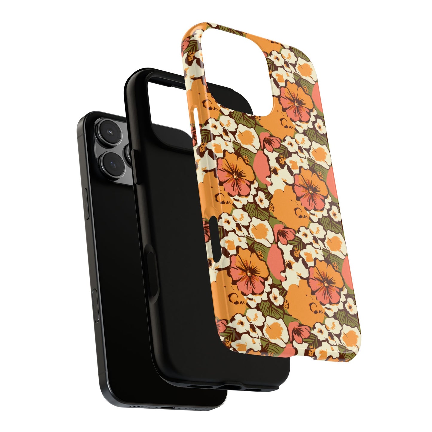 Vampire Art Vintage and Edgy iPhone 16 Tough Case - Boho Sixties Florals