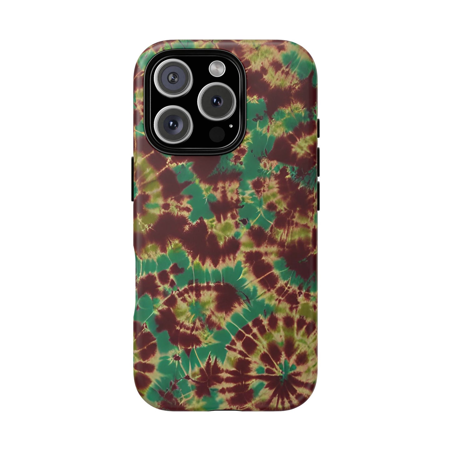 Vampire Art Vintage and Edgy iPhone 16 Tough Case - Forest Tie Dye