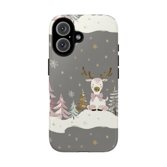 Vampire Art Vintage and Edgy iPhone 16 Tough Case - Christmas Reindeer