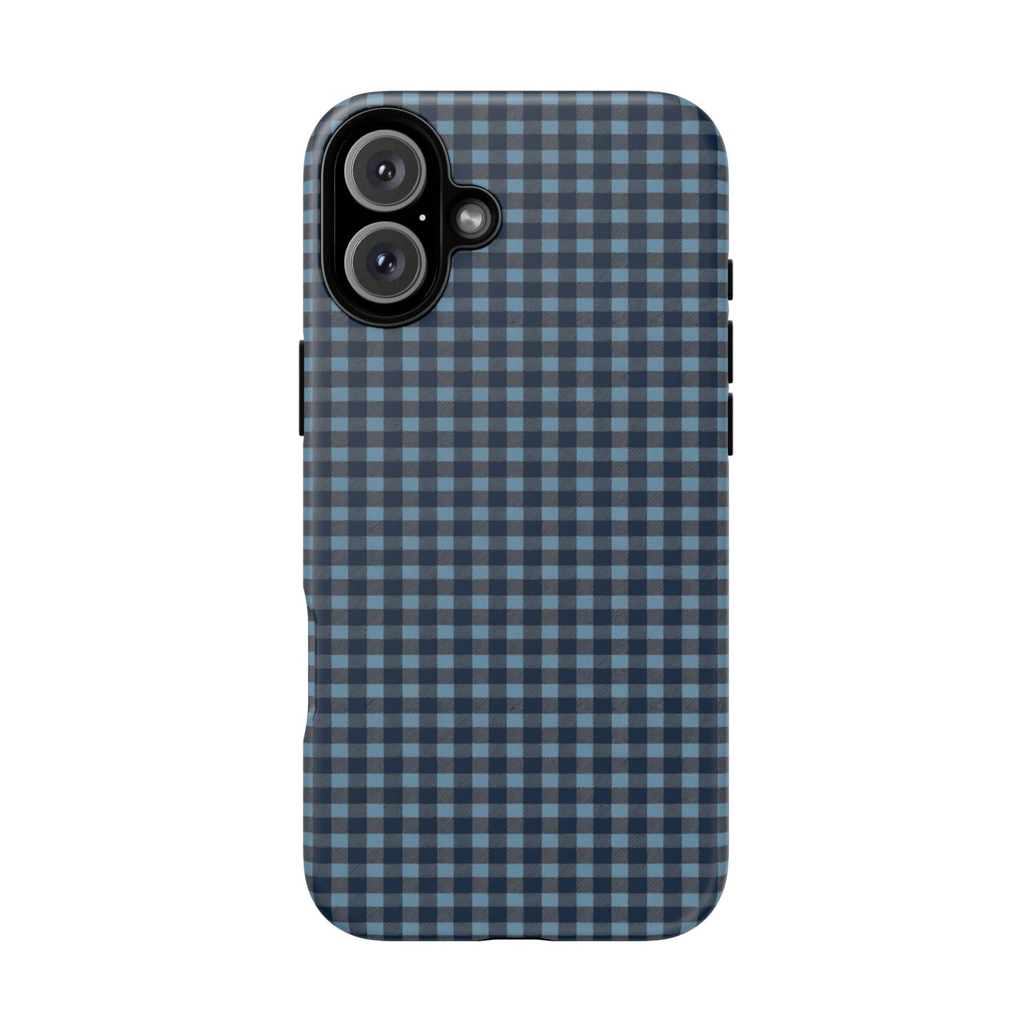 Vampire Art Vintage and Edgy iPhone 16 Tough Case - Black and Blue Chequered