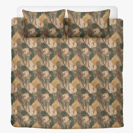 Vampire Art 3-Piece Retro Polyester Bedding Set - Autumnal Foliage