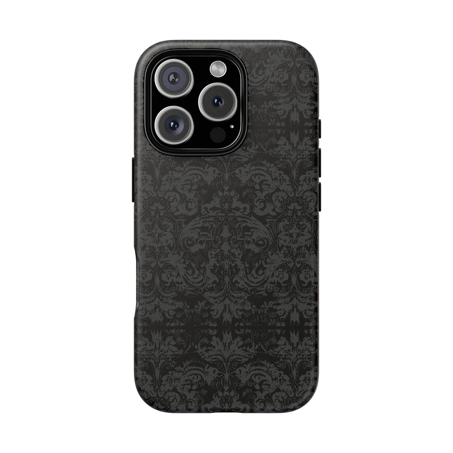 Vampire Art Vintage and Edgy iPhone 16 Tough Case - Grunge Goth Black Damask