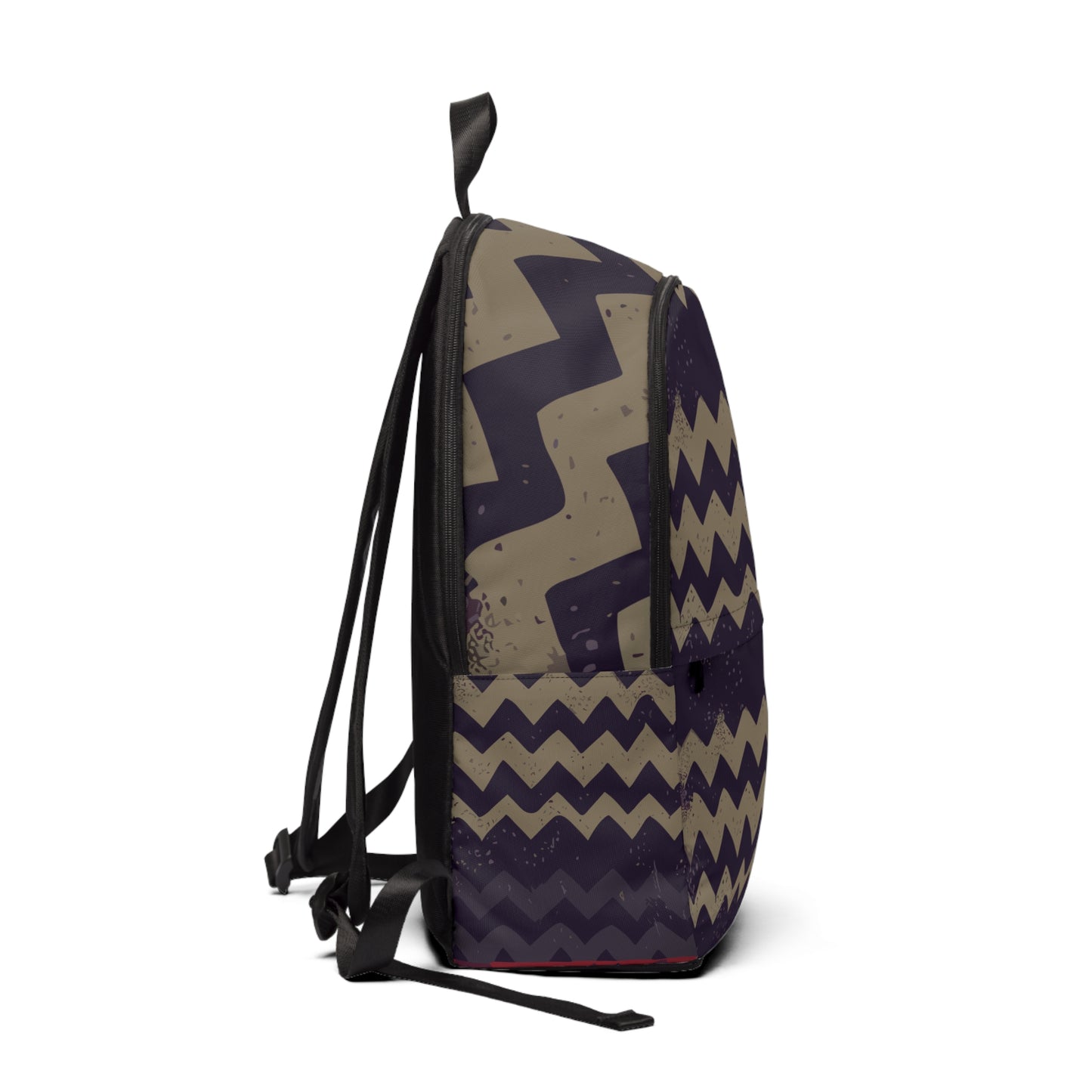 Vampire Art Grunge Chevron Herringbone Brown Unisex Fabric Backpack