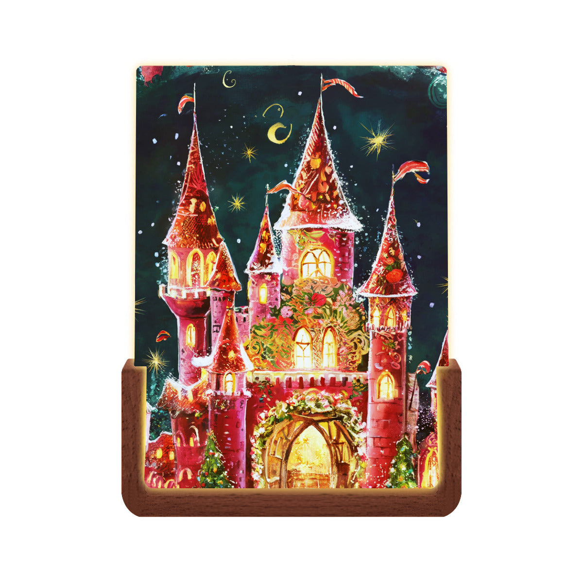 Vampire Art Magical Christmas Castle Retro Night Light Nursery Decor Gift Kids Room Baby Girl Gift