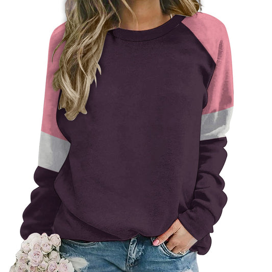 Vampire Art Retro Sixties Pink Purple & White Stripy Raglan Round Neck Sweater