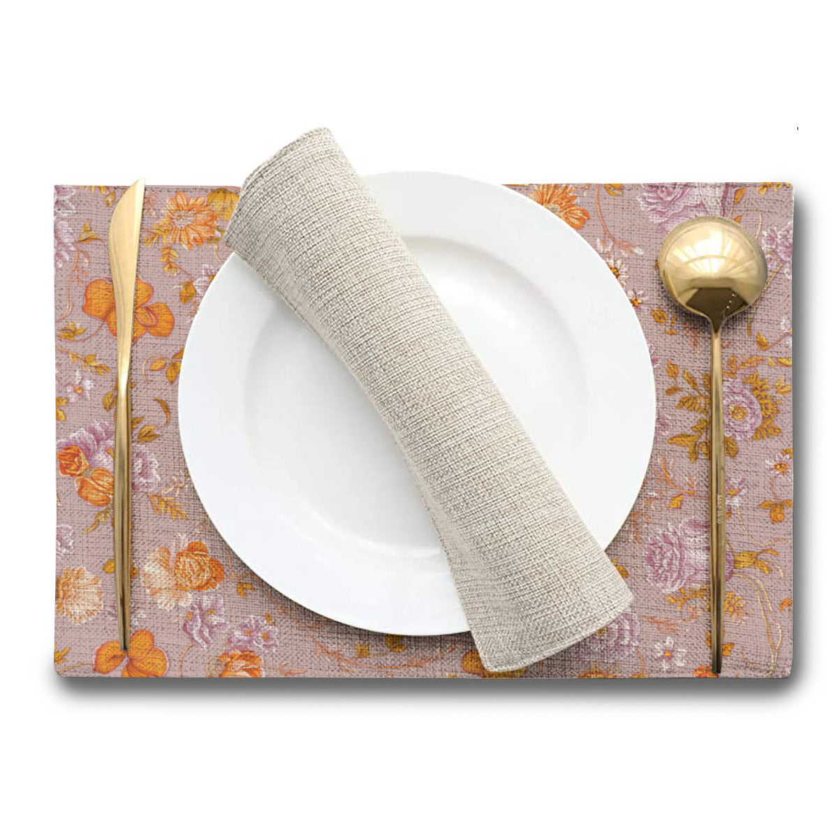 Vampire Art Retro Linen Placemats - Lilac Floral