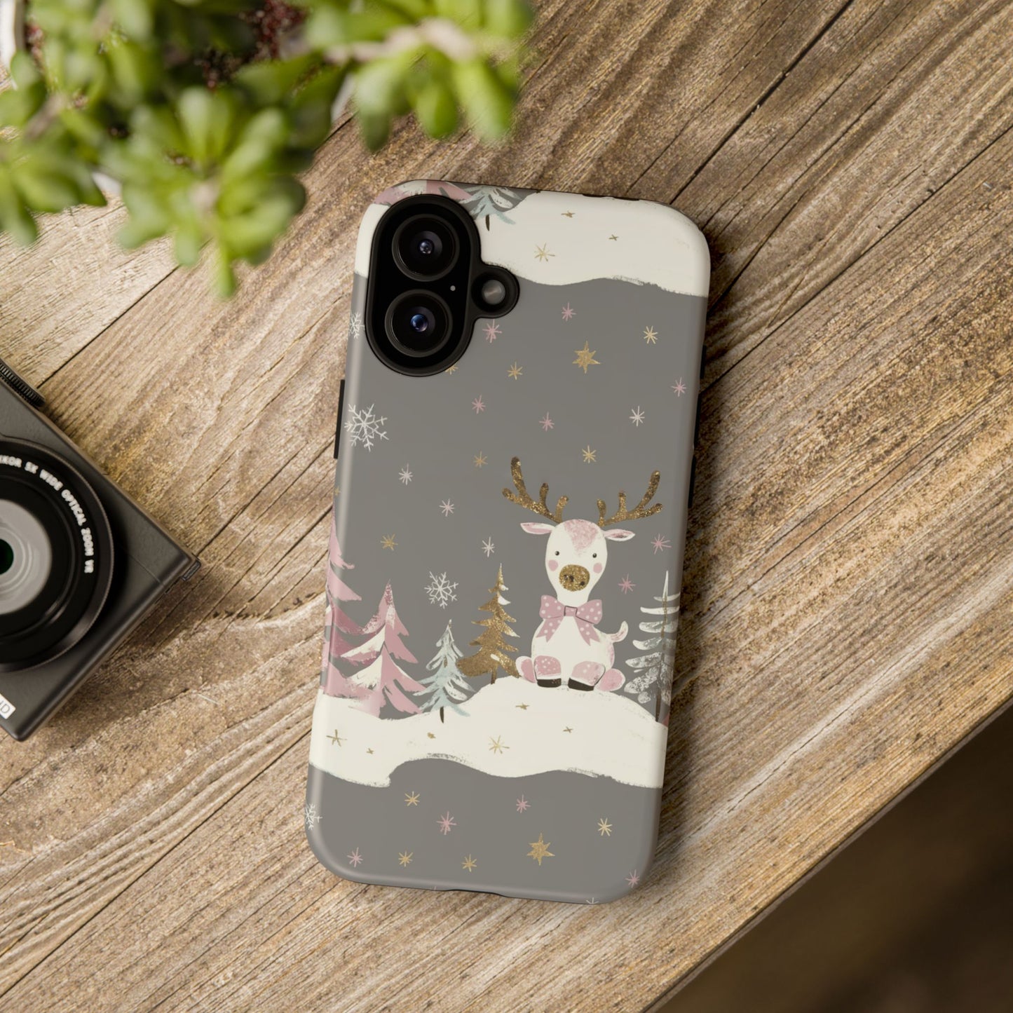 Vampire Art Vintage and Edgy iPhone 16 Tough Case - Christmas Reindeer