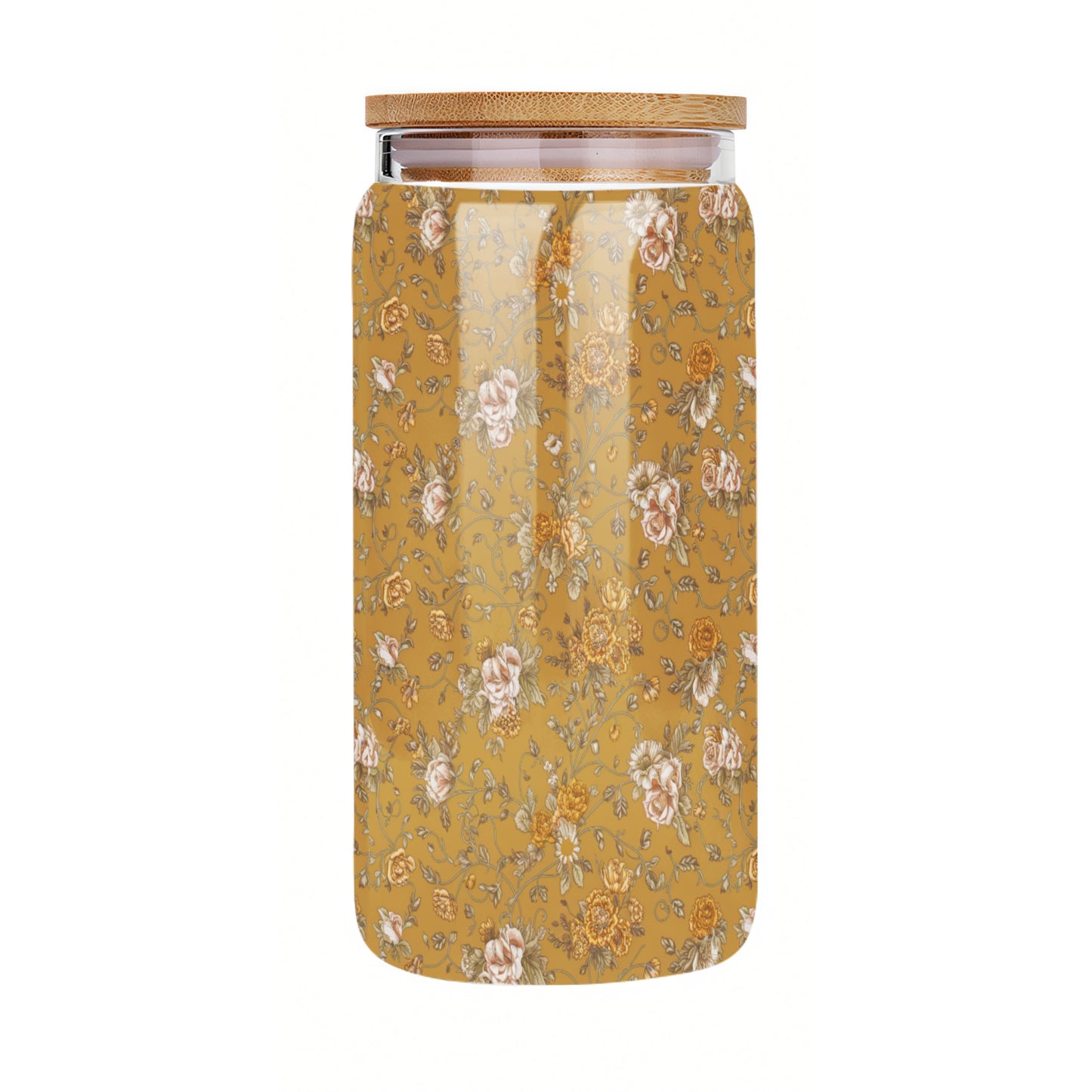 Vampire Art Kitchen Decor Retro Canister - Retro Floral Khaki