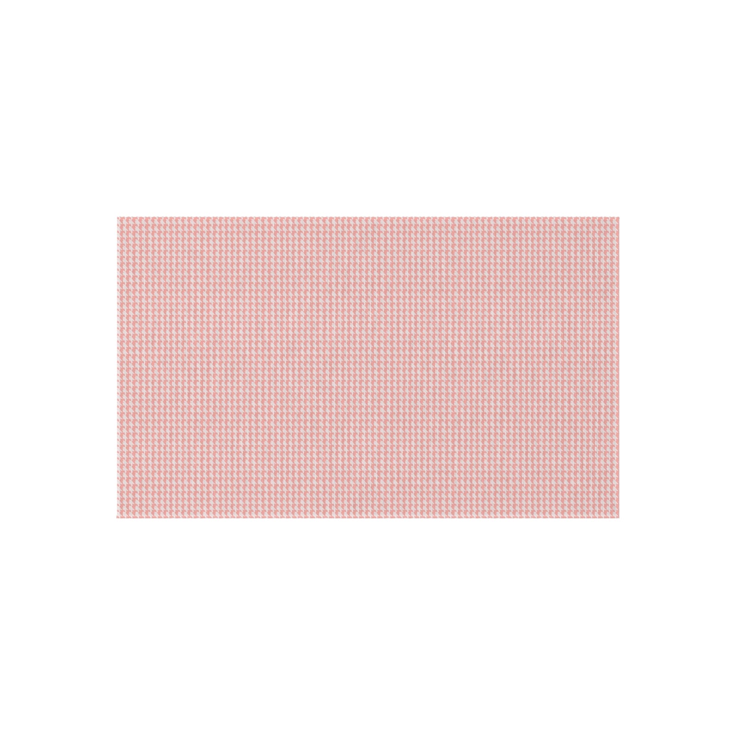 Vampire Art Preppy Grunge Houndstooth Pattern in Coral Pink and White Outdoor Rug / up to 365 cm (144'')