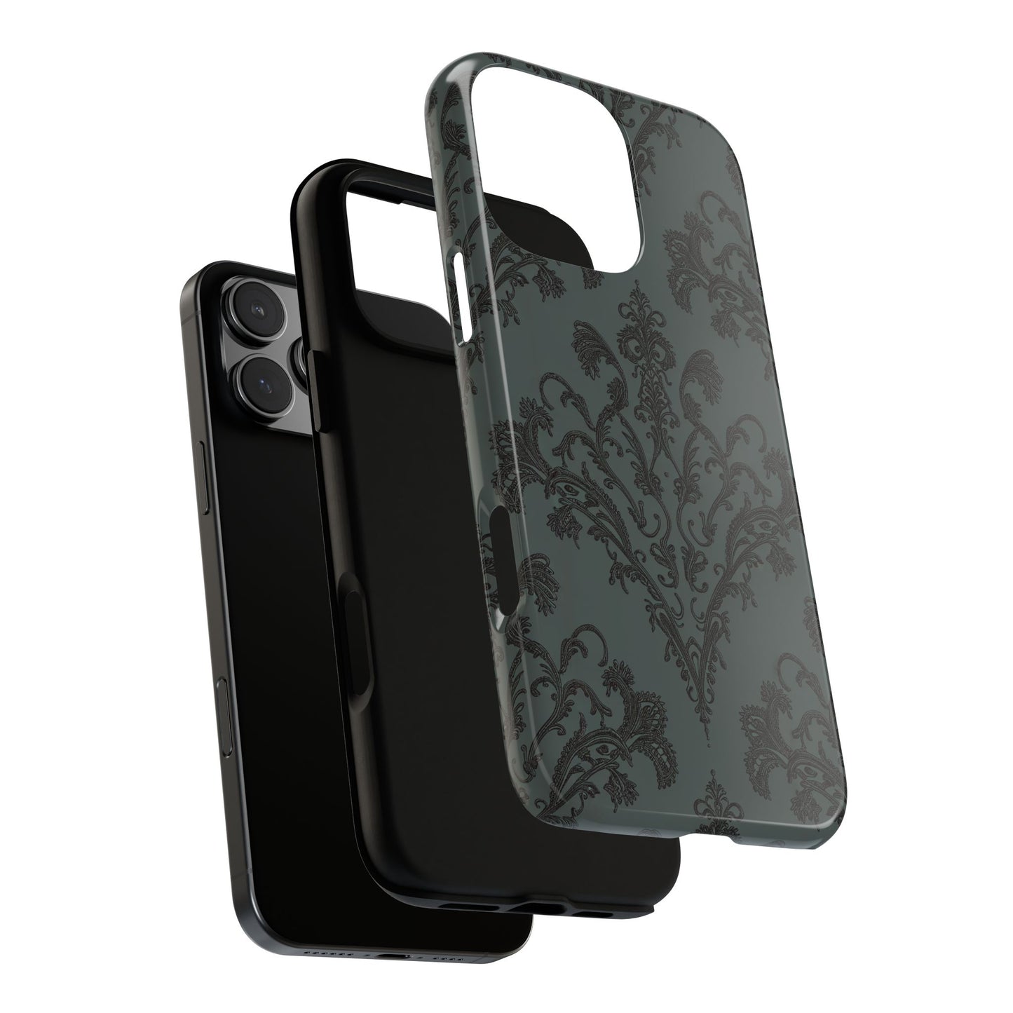 Vampire Art Vintage and Edgy iPhone 16 Tough Case - Goth Brocade