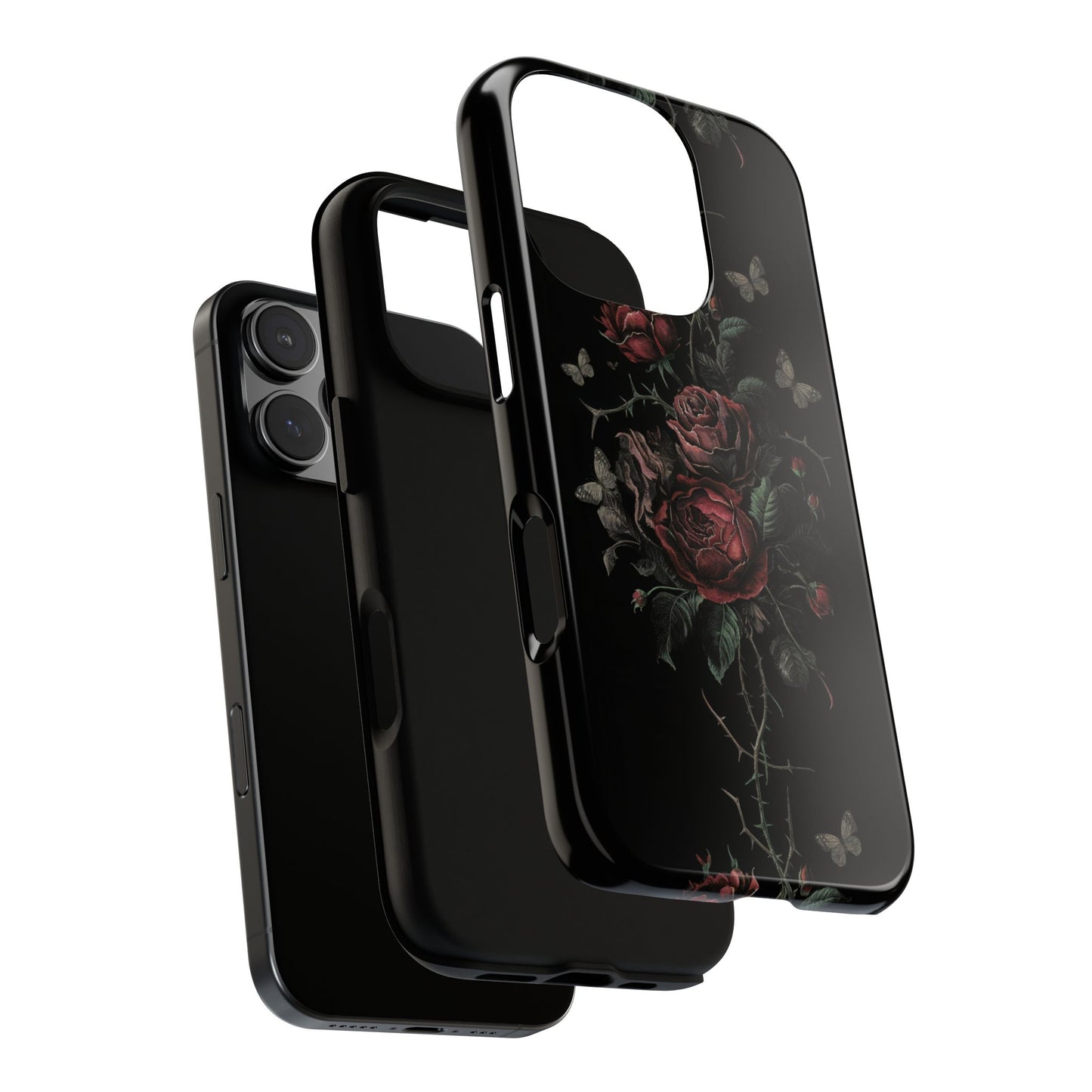 Vampire Art Vintage and Edgy iPhone 16 Tough Case - Goth Roses