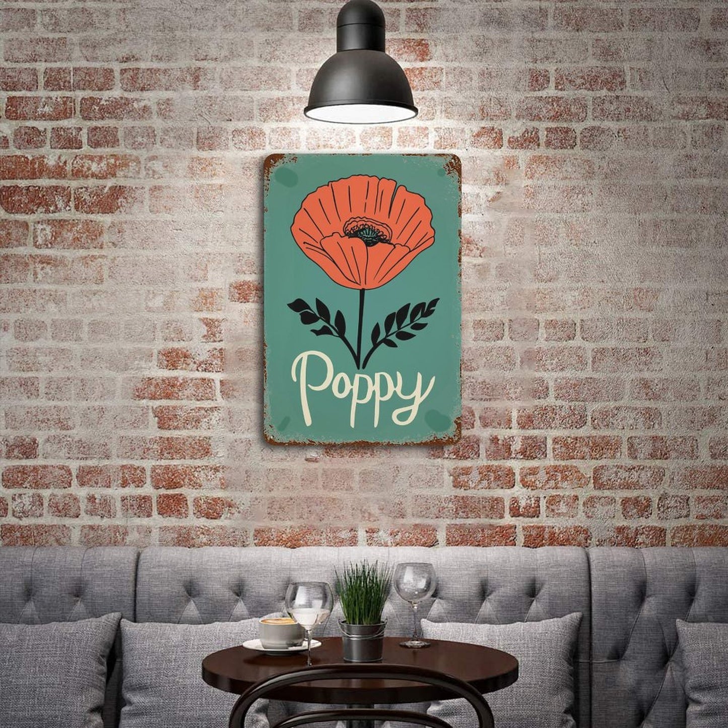 Vampire Rusted Vintage Effect Metal Wall Art Tin Sign-11.8"x7.9"/ 30x20cm - Poppy