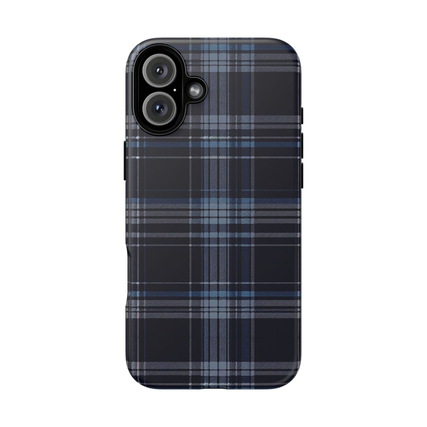 Vampire Art Vintage and Edgy iPhone 16 Tough Case - Blue Tartan