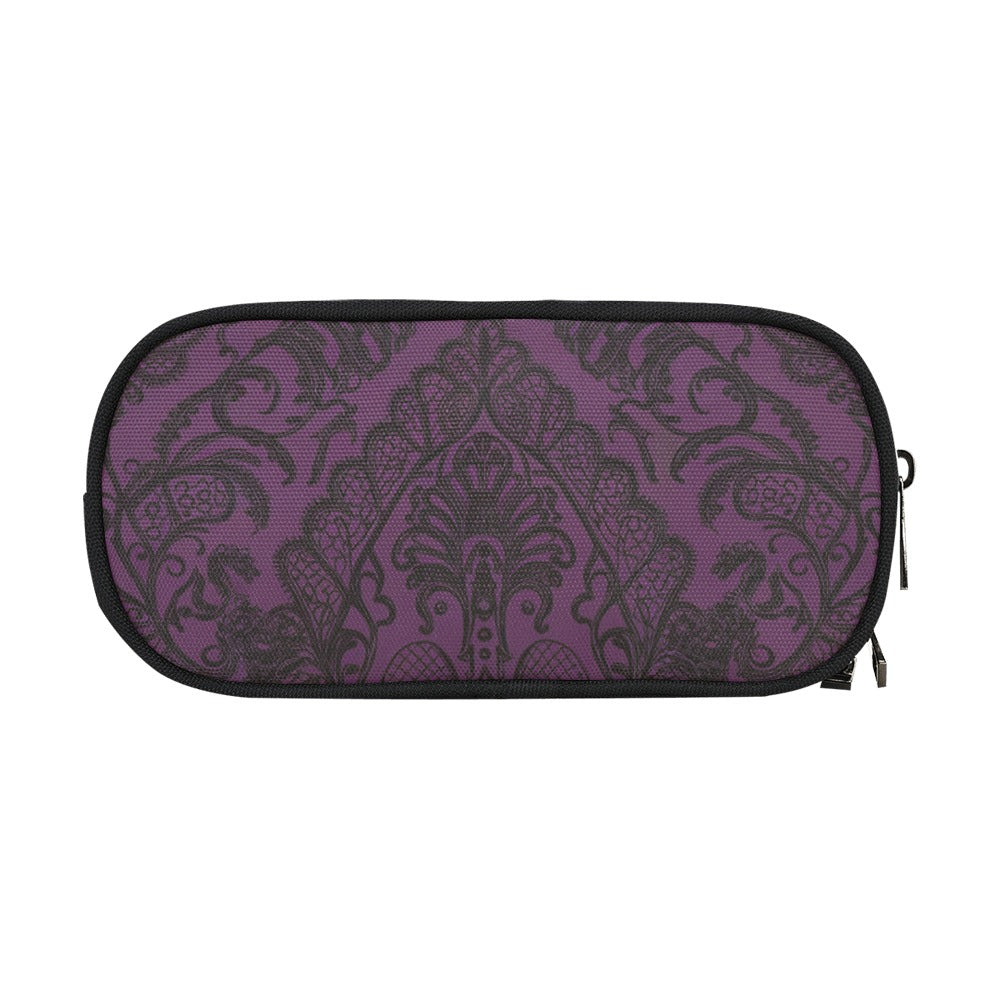 Vampire Art Studio Caddy: Deluxe Pencil Pouch - Victorian Lace Print in Purple